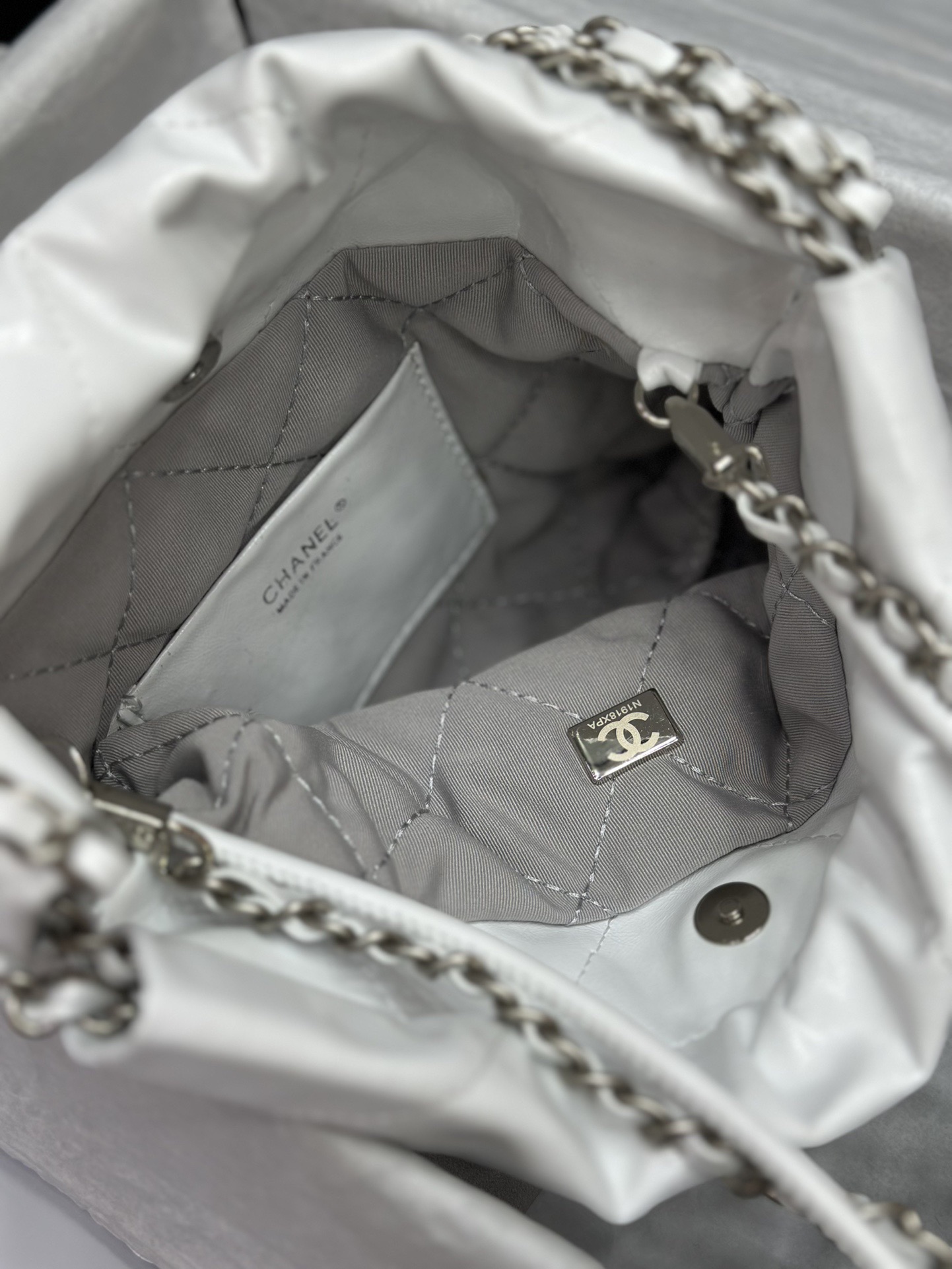 Chanel mini garbage bag chain bag 24S