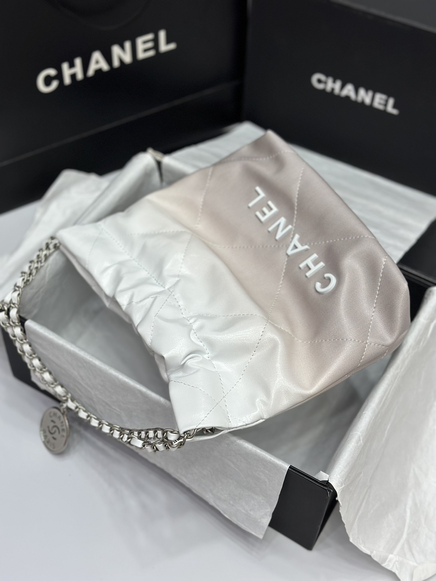 Chanel mini garbage bag chain bag 24S