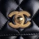 Chanel embossed rhinestone chain accordion bag AP4300