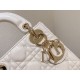 Lady Dior three-grid white D0161