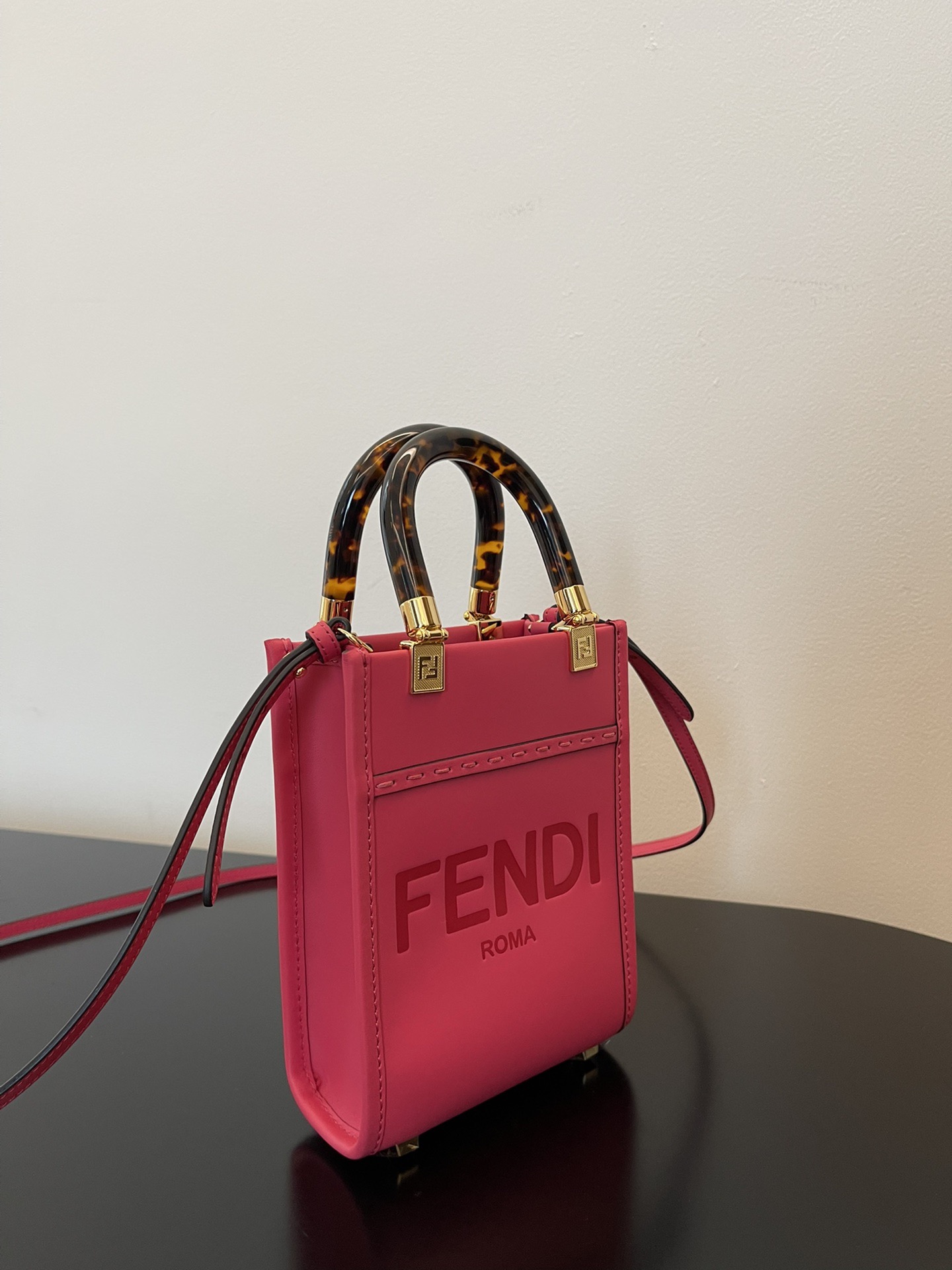 Fendi sun shine mini tortoise shell handbag  F0004