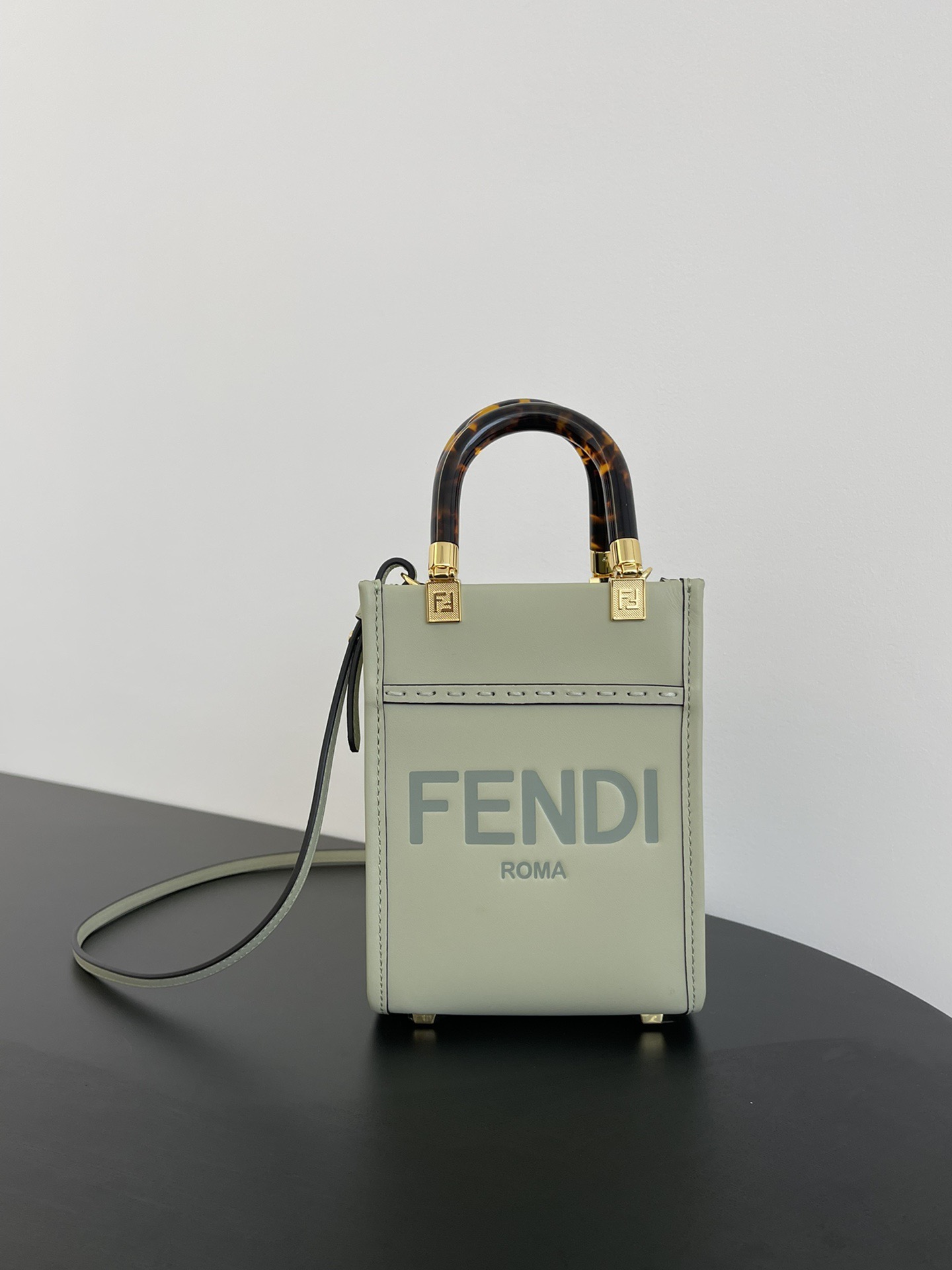 Fendi sun shine mini tortoise shell handbag  F0006