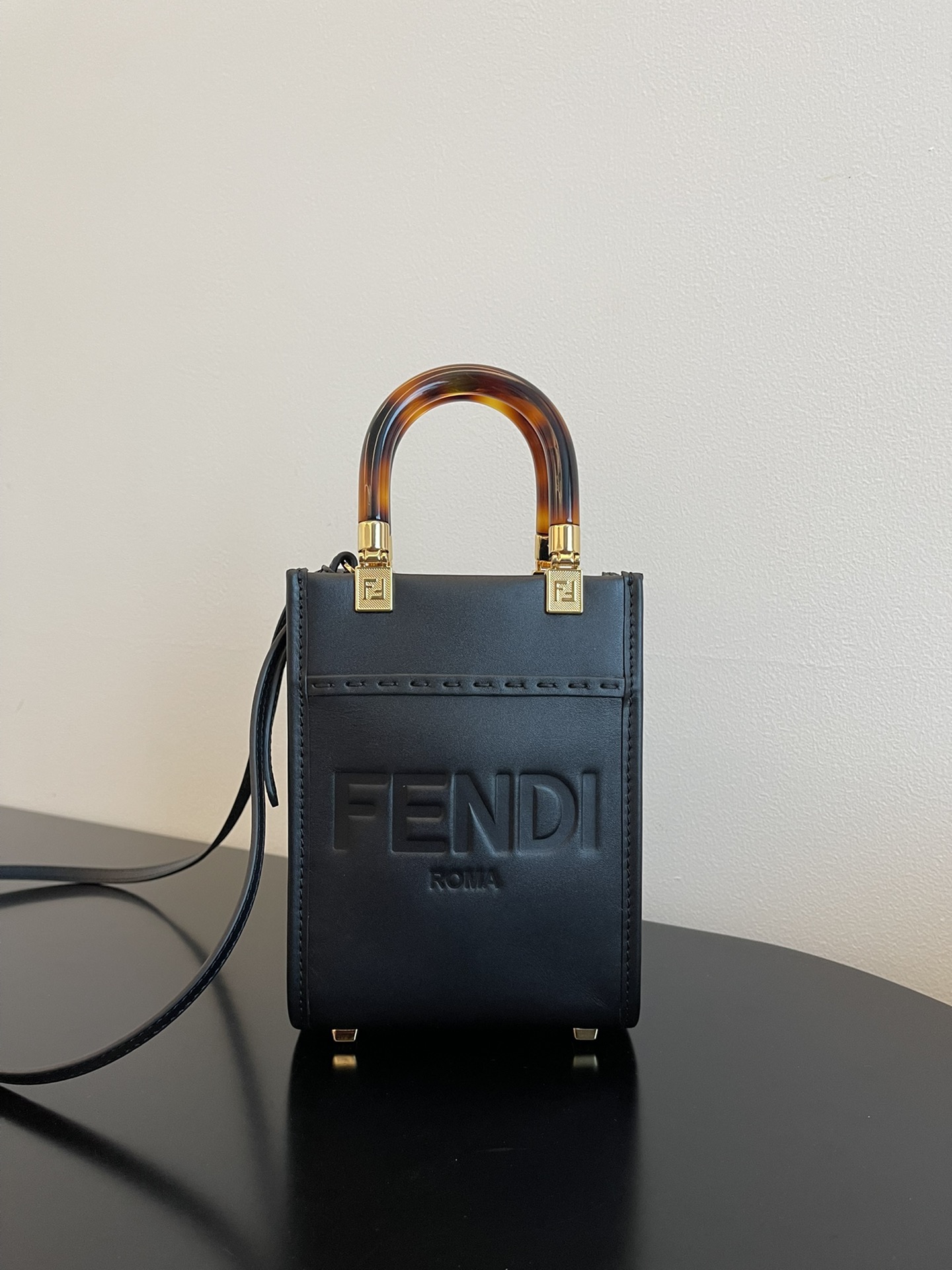 Fendi sun shine mini tortoise shell handbag  F0008