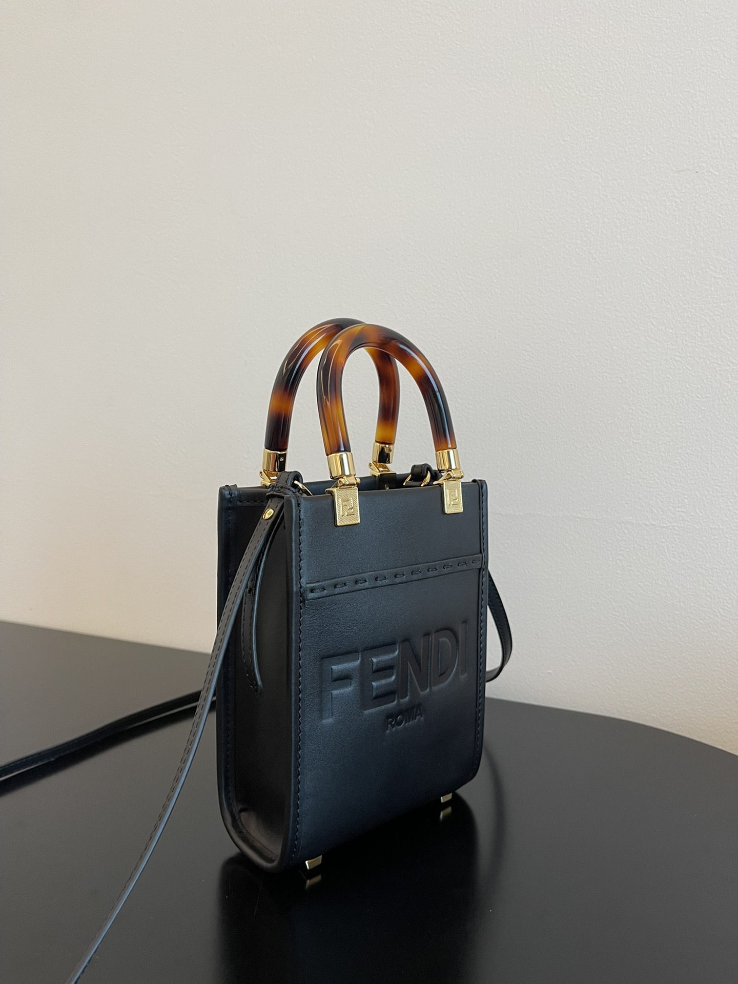 Fendi sun shine mini tortoise shell handbag  F0008