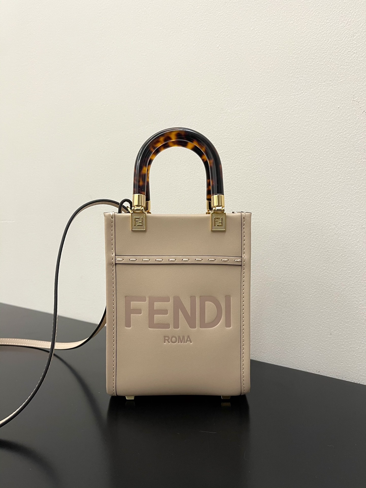 Fendi sun shine mini tortoise shell handbag  F0009