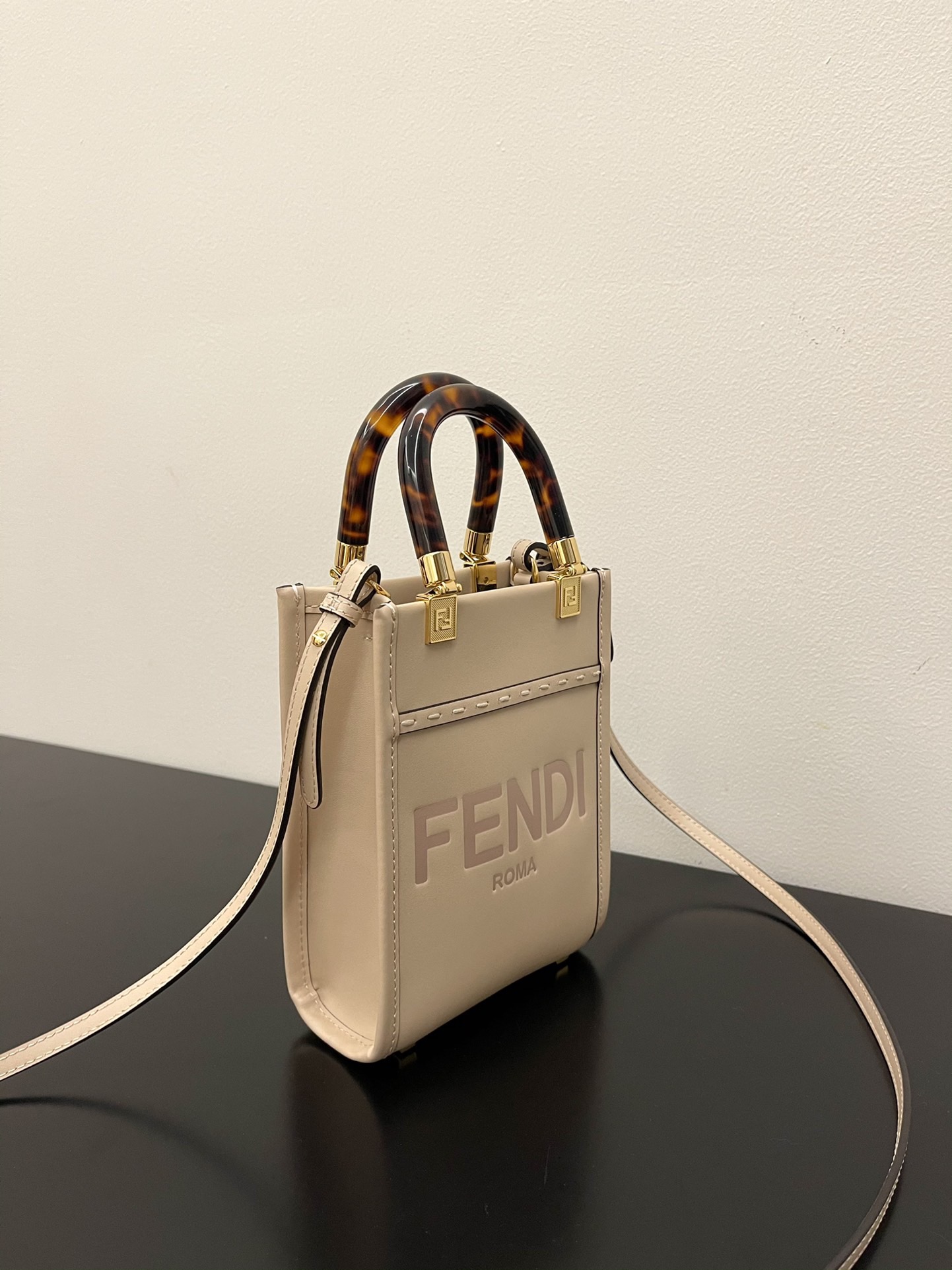 Fendi sun shine mini tortoise shell handbag  F0009