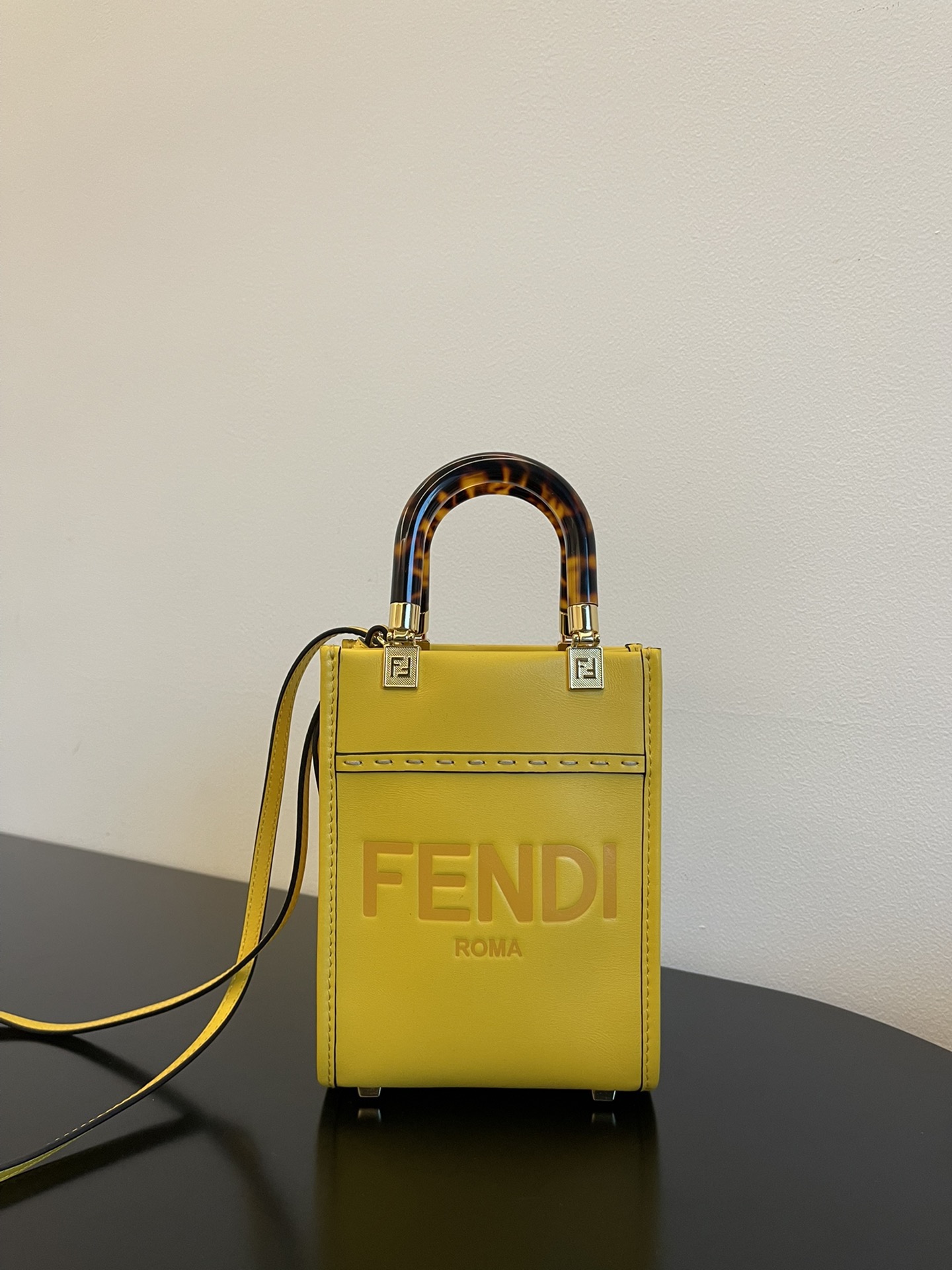 Fendi sun shine mini tortoise shell handbag  F0010