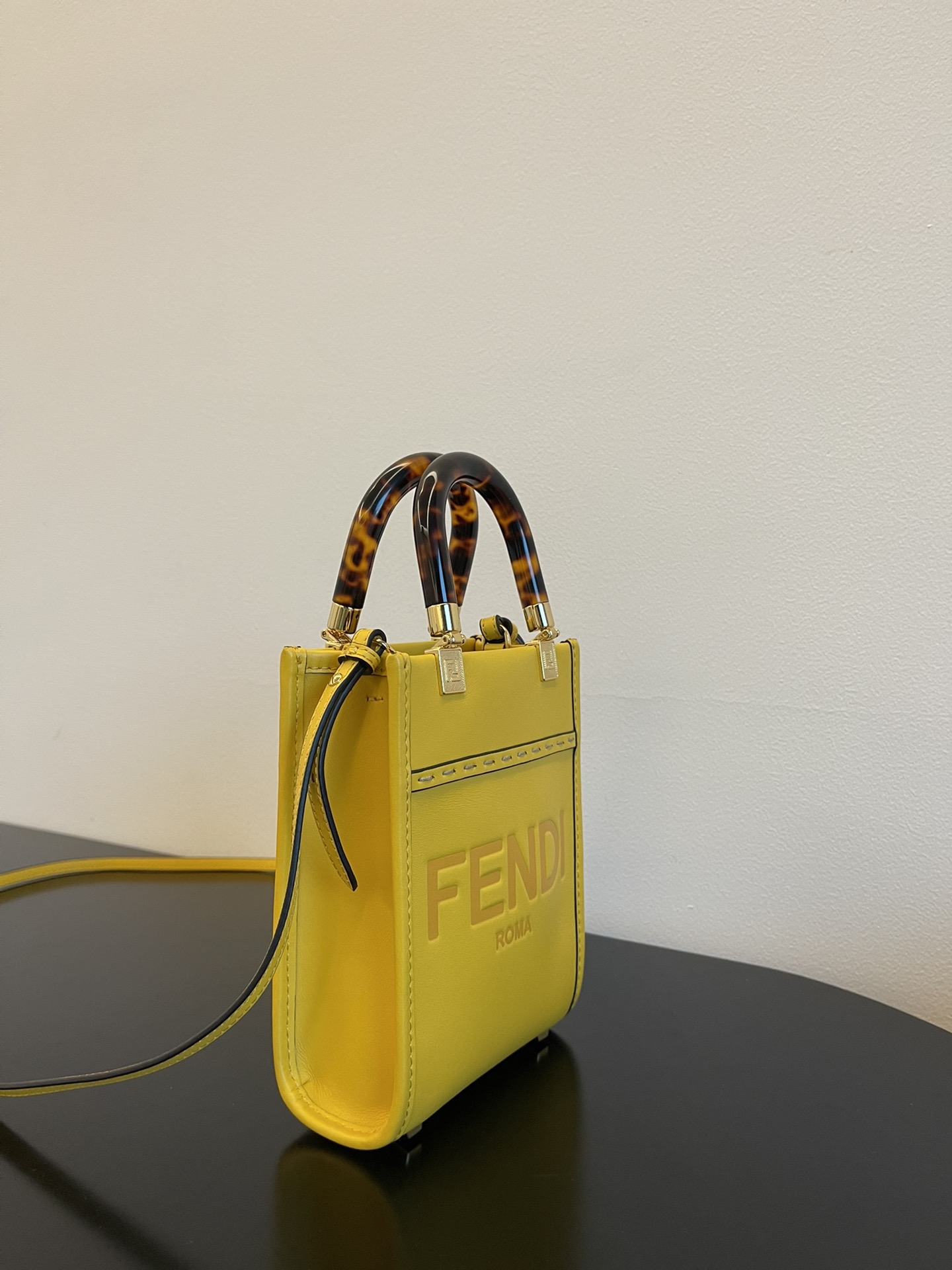 Fendi sun shine mini tortoise shell handbag  F0010