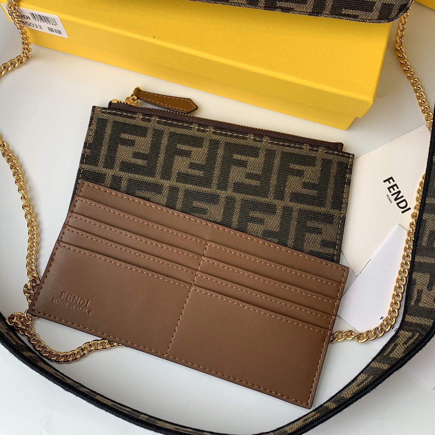 Fendi geometric flap mini handbag F0022