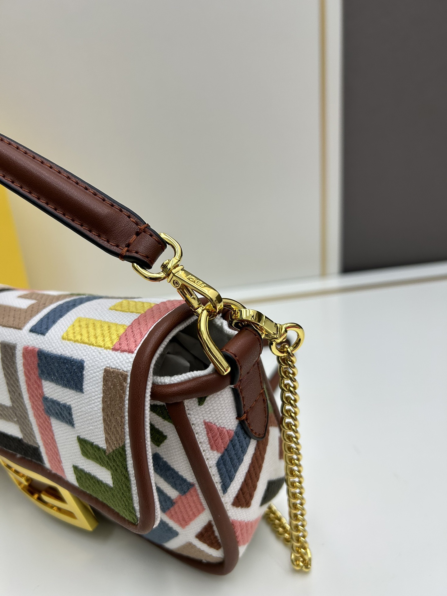 Fendi colorful embroidered baguette capsule series F0050