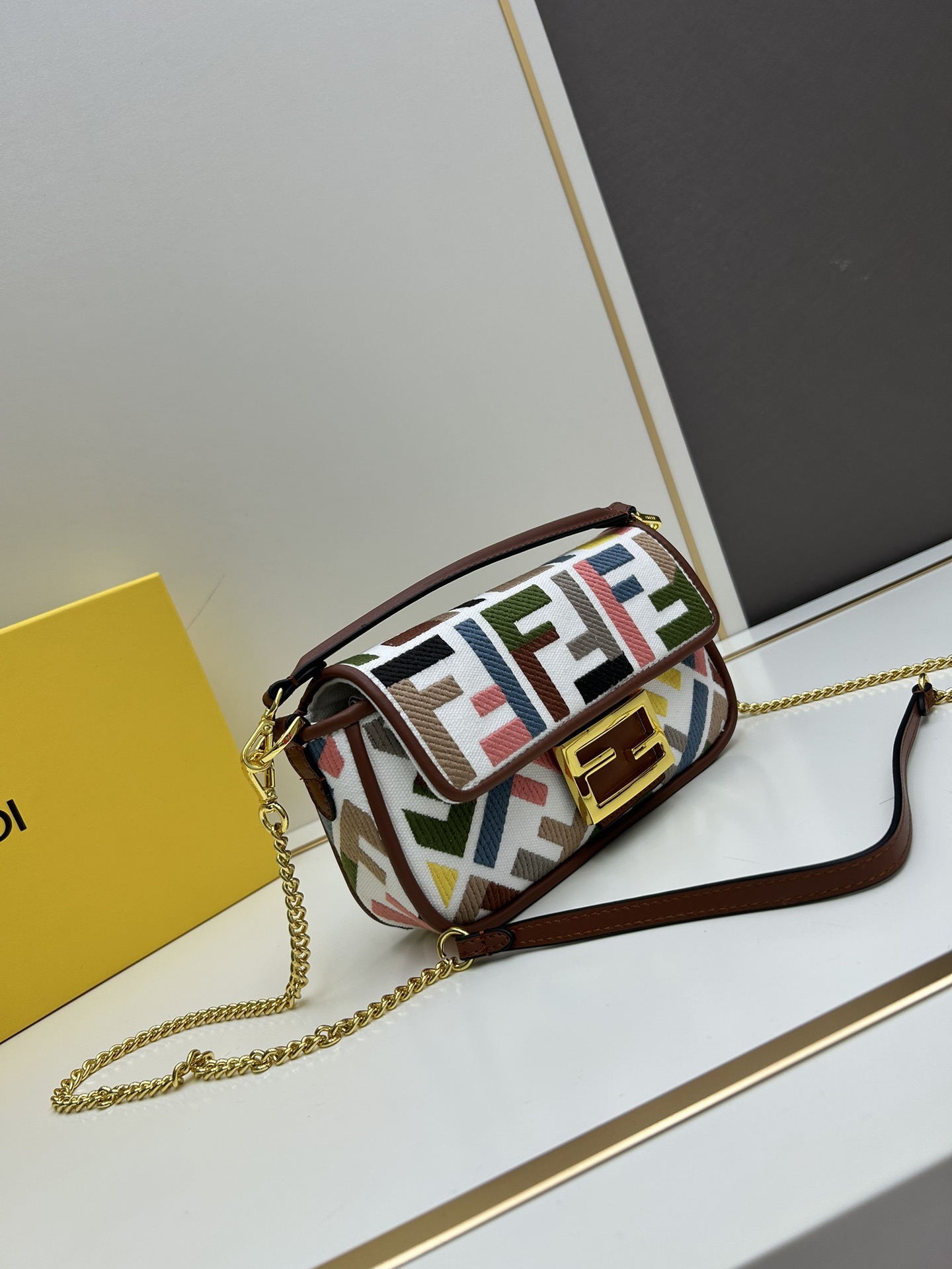 Fendi colorful embroidered baguette capsule series F0050