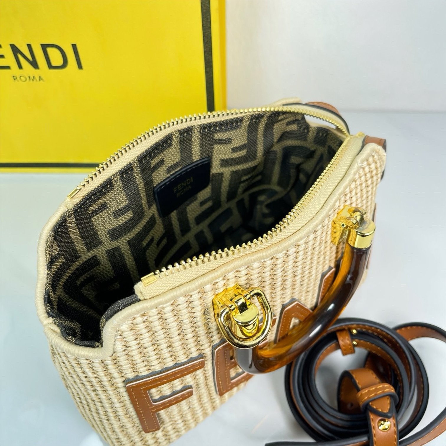 Fendi by the way PM Boston Tote Bag PM F0067