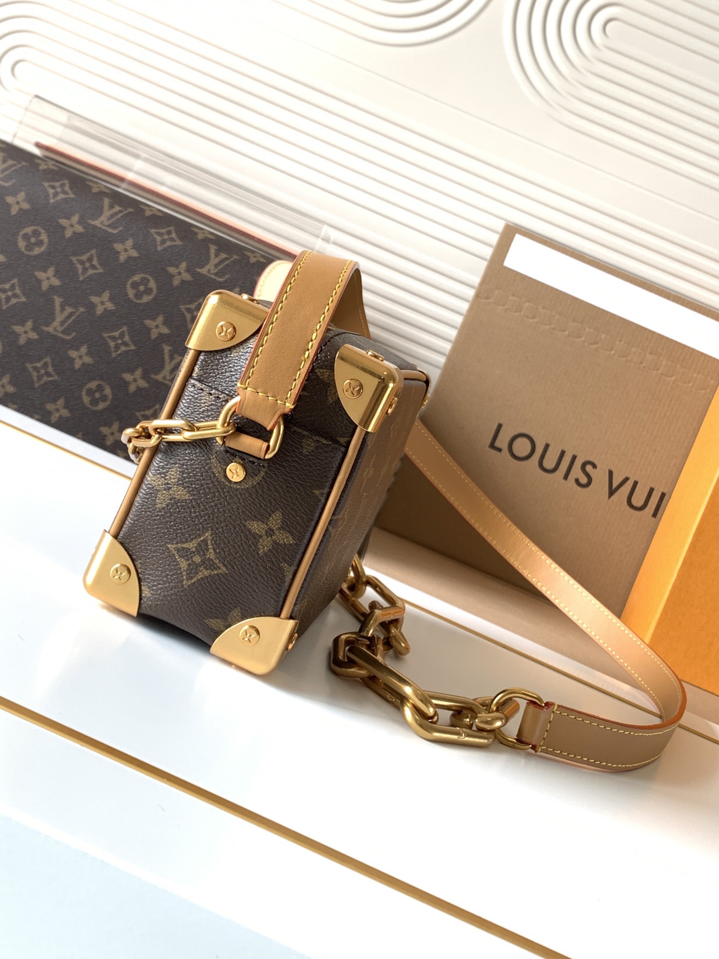 Louis Vuitton mini soft trunk chain bag M68906