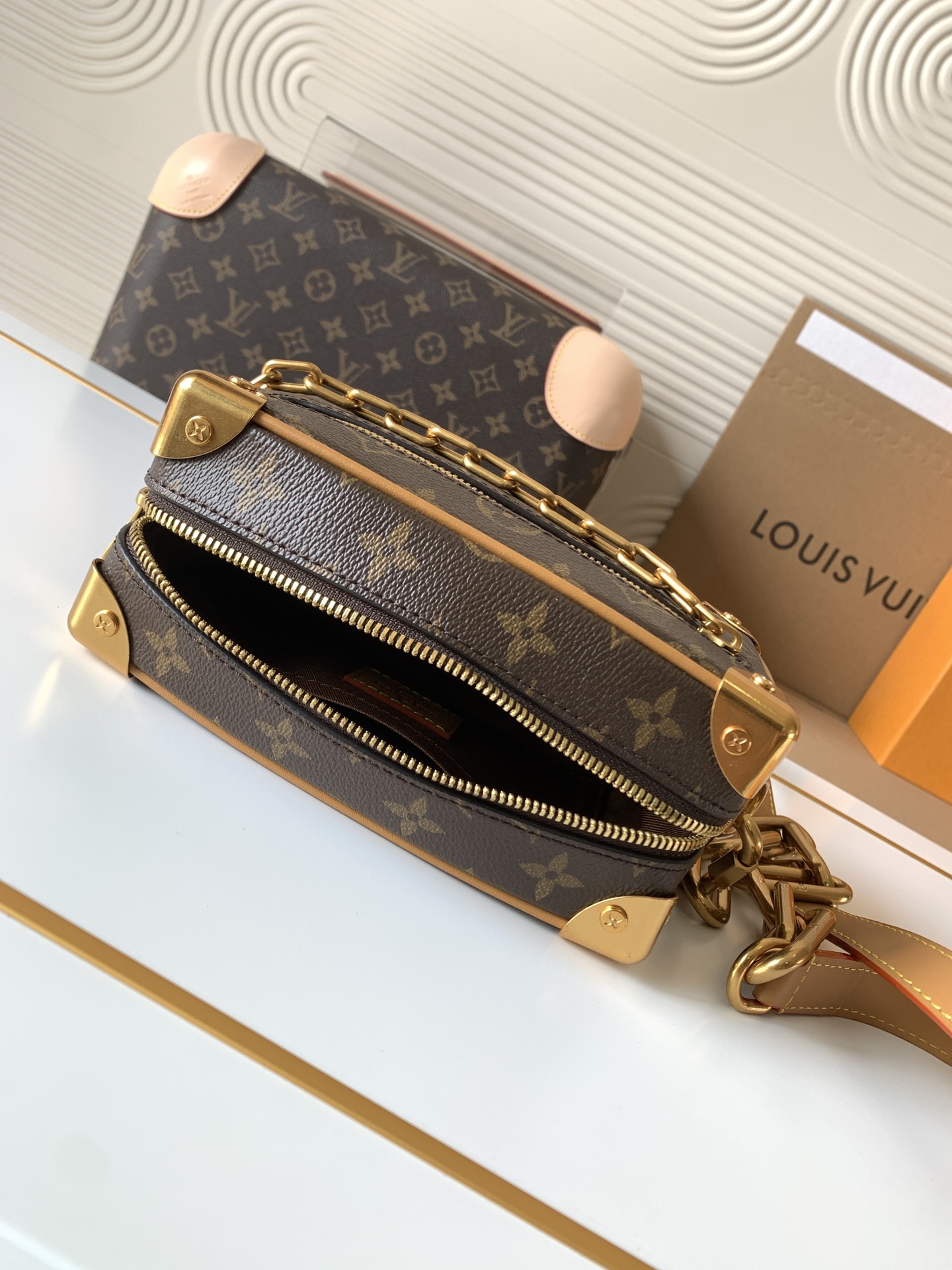 Louis Vuitton mini soft trunk chain bag M68906